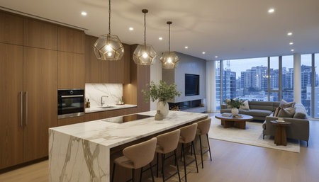 Modern Kitchen Interior Space Background