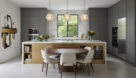 Modern Kitchen Interior Space Background