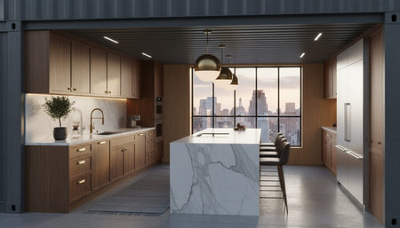 Modern Kitchen Interior Space Background