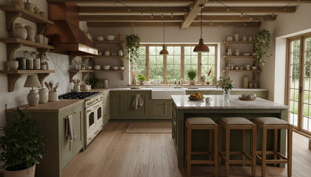 Modern Kitchen Interior Space Background