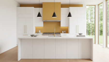 Modern Kitchen Interior Space Background