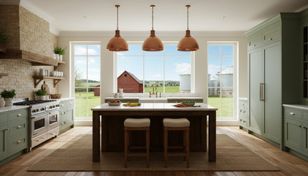 Modern Kitchen Interior Space Backgroundの写真素材