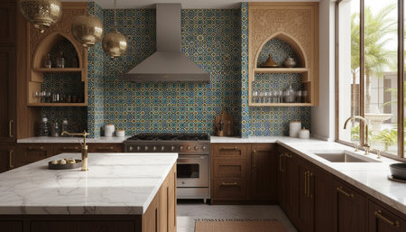 Modern Kitchen Interior Space Background