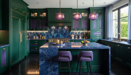 Modern Kitchen Interior Space Backgroundの写真素材