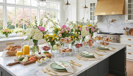 Modern Kitchen Interior Space Background