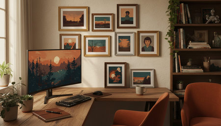 Creative Workspace Interior Room Background