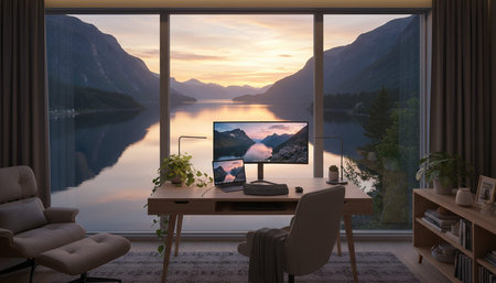 Creative Workspace Interior Room Background