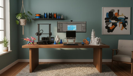 Creative Workspace Interior Room Background