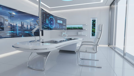 Creative Workspace Interior Room Background
