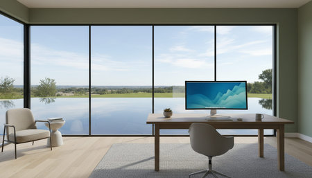 Creative Workspace Interior Room Background