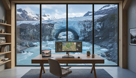 Creative Workspace Interior Room Background