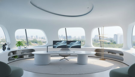 Creative Workspace Interior Room Background