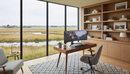 Creative Workspace Interior Room Background