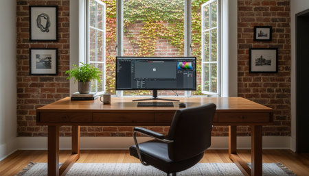 Creative Workspace Interior Room Background