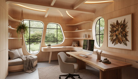 Creative Workspace Interior Room Background