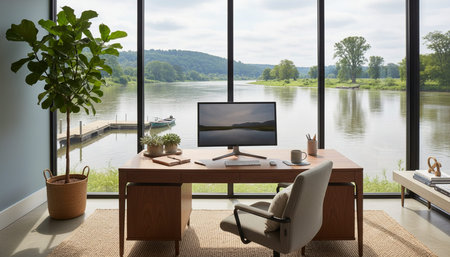 Creative Workspace Interior Room Background