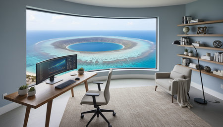 Creative Workspace Interior Room Background