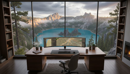 Creative Workspace Interior Room Background