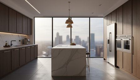 Modern Kitchen Interior Space Background