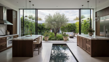 Modern Kitchen Interior Space Background