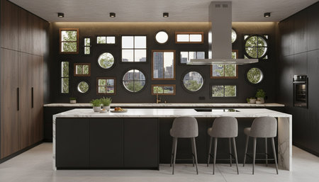 Modern Kitchen Interior Space Background