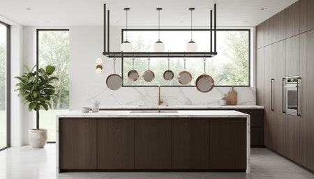 Modern Kitchen Interior Space Background