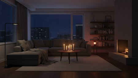 Modern Indoor Interior Space Background Photo for Creative Design