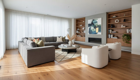Modern Indoor Interior Space Background Photo for Creative Design