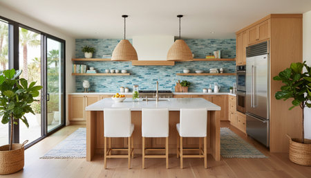 Contemporary Kitchen Interior Space Background