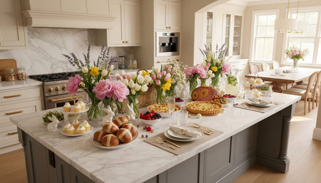 Contemporary Kitchen Interior Space Background