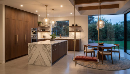 Contemporary Kitchen Interior Space Background