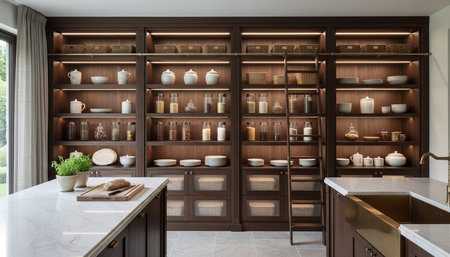 Contemporary Kitchen Interior Space Background