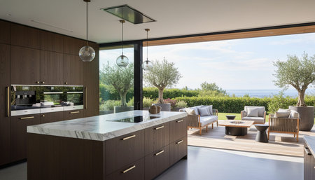 Contemporary Kitchen Interior Space Background