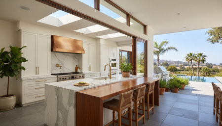 Contemporary Kitchen Interior Space Background