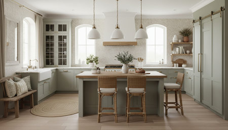 Contemporary Kitchen Interior Space Background