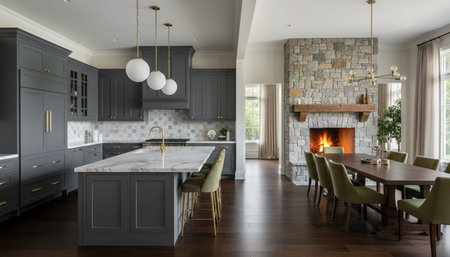 Contemporary Kitchen Interior Space Background