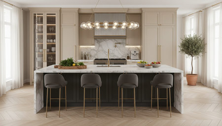 Contemporary Kitchen Interior Space Background
