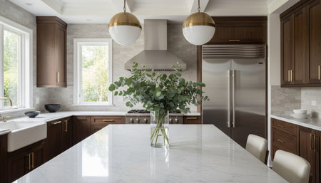 Contemporary Kitchen Interior Space Background