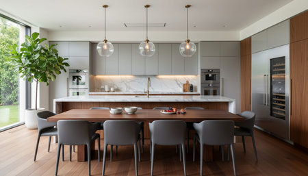 Contemporary Kitchen Interior Space Background