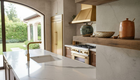 Contemporary Kitchen Interior Space Background