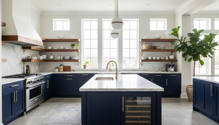Contemporary Kitchen Interior Space Background