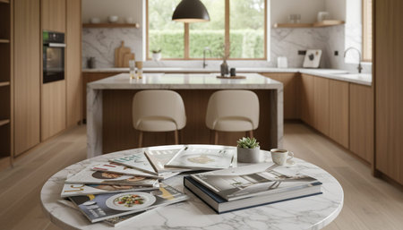 Contemporary Kitchen Interior Space Background