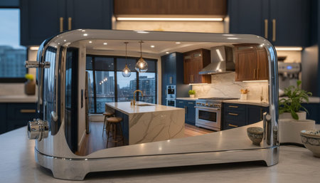 Contemporary Kitchen Interior Space Background