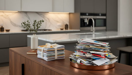 Contemporary Kitchen Interior Space Backgroundの写真素材