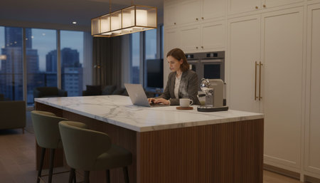 Contemporary Kitchen Interior Space Background