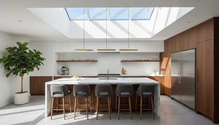 Contemporary Kitchen Interior Space Background