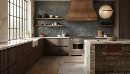 Contemporary Kitchen Interior Space Background