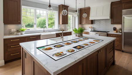 Contemporary Kitchen Interior Space Background