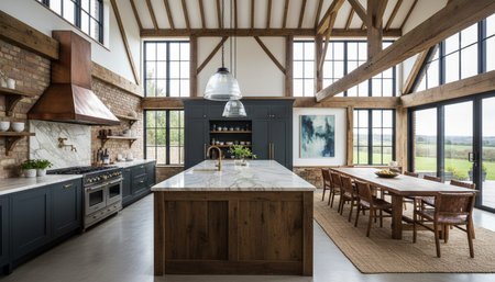 Contemporary Kitchen Interior Space Background