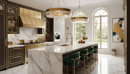 Contemporary Kitchen Interior Space Background